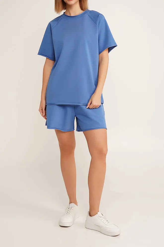 Женские шорты с необработанным краем STREET STYLE 4204/180 Giulia (dark blue), синий