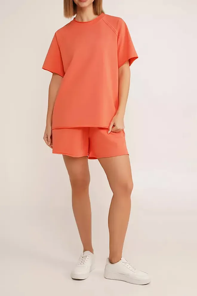 Женские шорты с необработанным краем STREET STYLE 4204/180 Giulia (dried carrot), оранжевый