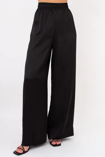 Женские шелковые брюки палаццо ROYAL SILK 4329/050 Giulia (black), черный