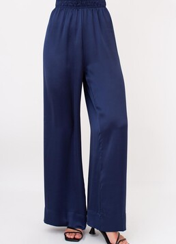 Женские шелковые брюки палаццо ROYAL SILK 4329/050 Giulia (navy), синий