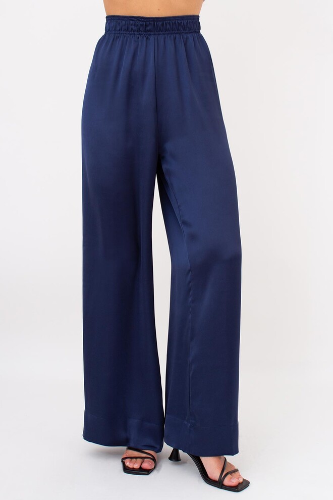 Женские шелковые брюки палаццо ROYAL SILK 4329/050 Giulia (navy), синий