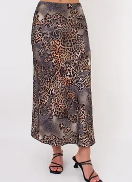 Юбка миди с анималистическим принтом SAVANNA SKIRT 8503/050 Giulia (leopard grey), серый Юбка миди с анималистическим принтом SAVANNA SKIRT 8503/050 Giulia (leopard grey), серый