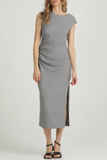 Платье с драпировкой RUMPLE RICH 8708/260 Giulia (light grey), серое Платье с драпировкой RUMPLE RICH 8708/260 Giulia (light grey), серое