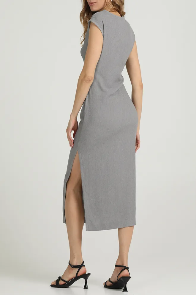 Платье с драпировкой RUMPLE RICH 8708/260 Giulia (light grey), серое