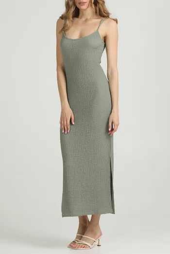 Платье миди с разрезами WHISPERED FOLDS 8901/260 Giulia (mint green), зеленый