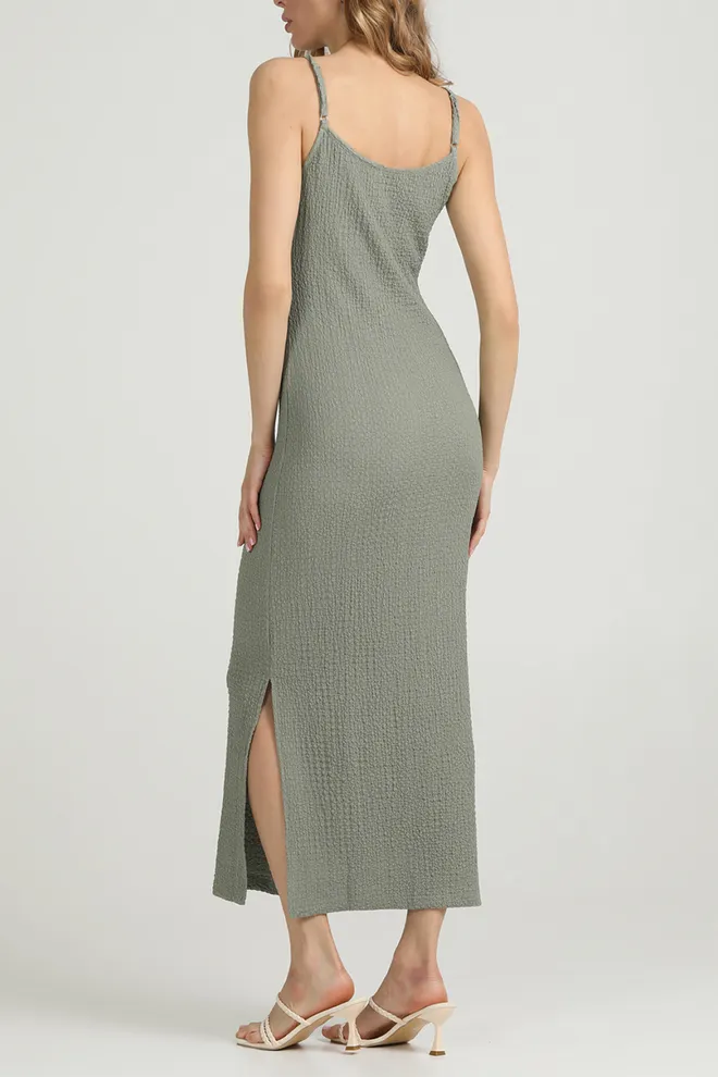 Платье миди с разрезами WHISPERED FOLDS 8901/260 Giulia (mint green), зеленый