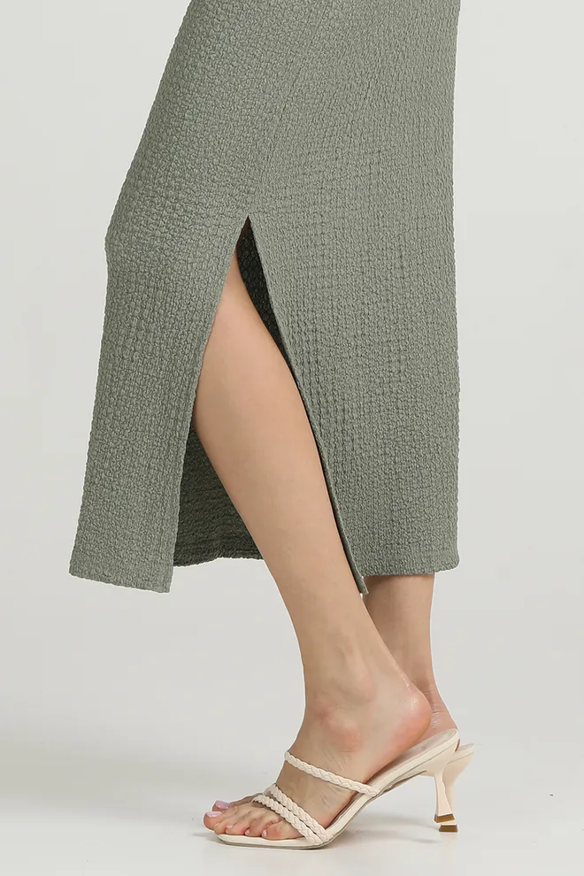 Платье миди с разрезами WHISPERED FOLDS 8901/260 Giulia (mint green), зеленый