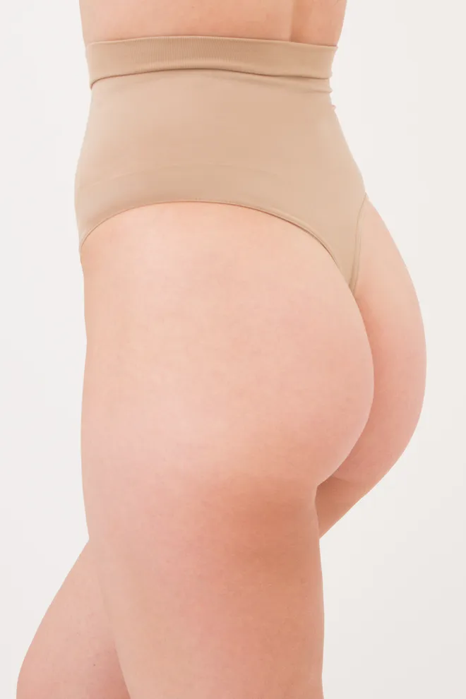 Жіночі безшовні труси стрінги моделюючі STRING HIGH WAIST MODELLING Giulia beige (бежевий)