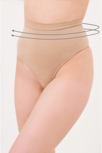 Женские бесшовные трусы стринги моделирующие STRING HIGH WAIST MODELLING Giulia beige (бежевый)