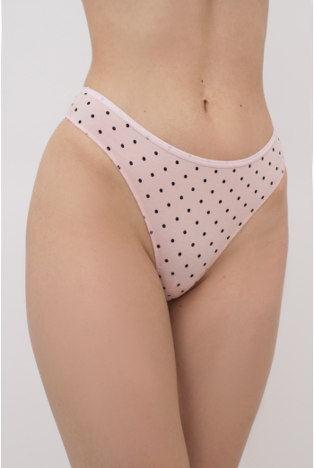 Жіночі труси стрінги Sweet cotton 2102/60 Giulia (beige dots)