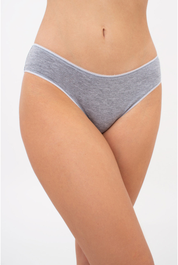 Жіночі трусики з бавовни сліпи BASIC 2301/60 Giulia (grey melange), сірий