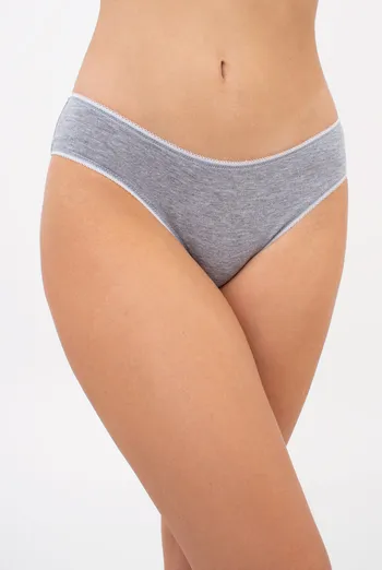 Жіночі трусики з бавовни сліпи BASIC 2301/60 Giulia (grey melange), сірий