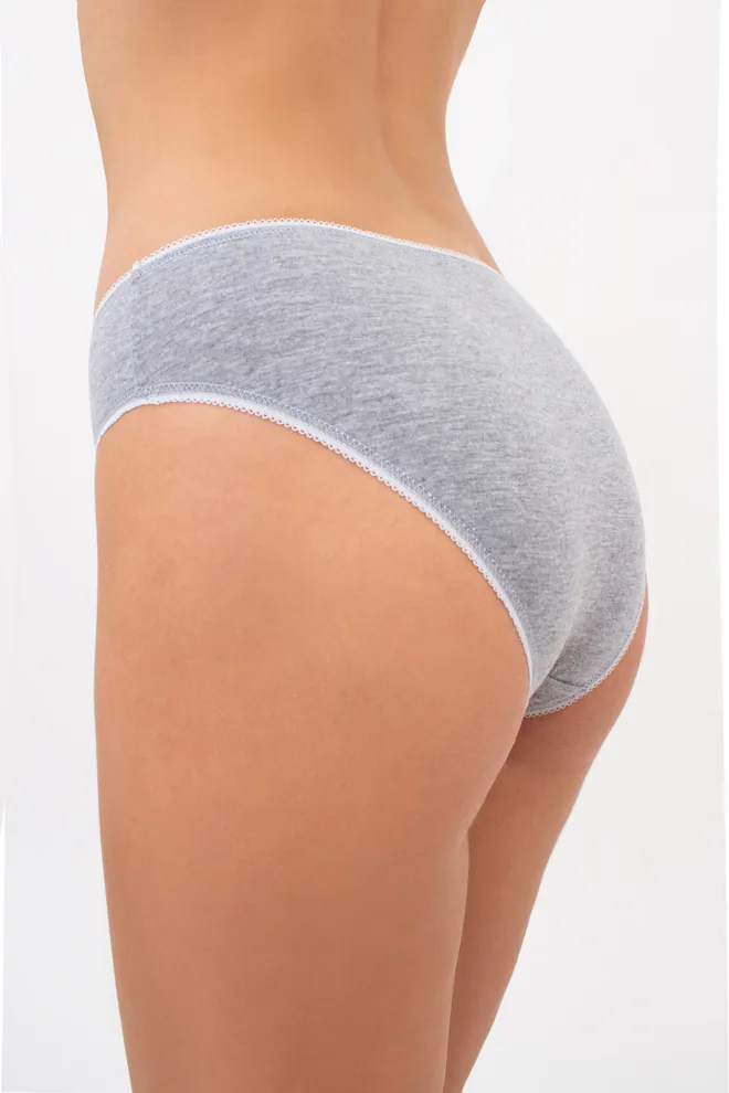 Жіночі трусики з бавовни сліпи BASIC 2301/60 Giulia (grey melange), сірий