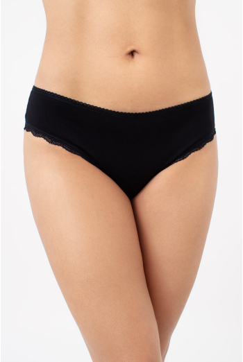 Хлопковые трусики слипы с кружевом LADY LACE 2316/61 Giulia (black), черный Хлопковые трусики слипы с кружевом LADY LACE 2316/61 Giulia (black), черный