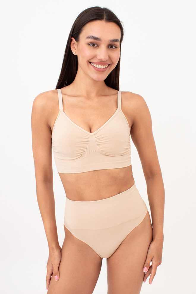 Бесшовные трусы стринги с легким моделирующим эффектом STRING SHAPEWEAR Giulia (light nude), бежевый