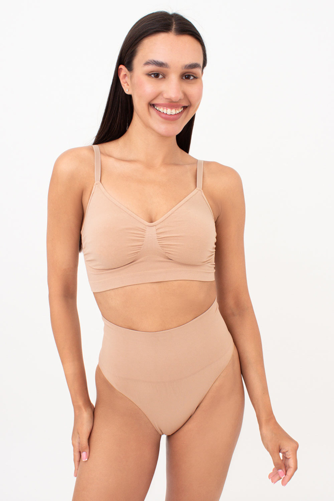 Бесшовные трусы стринги с легким моделирующим эффектом STRING SHAPEWEAR Giulia (nude), бежевый