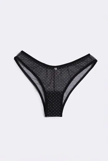 Бразилиана из сетки в горошек Glam 2239/40 Giulia (black dots), черный Бразилиана из сетки в горошек Glam 2239/40 Giulia (black dots), черный