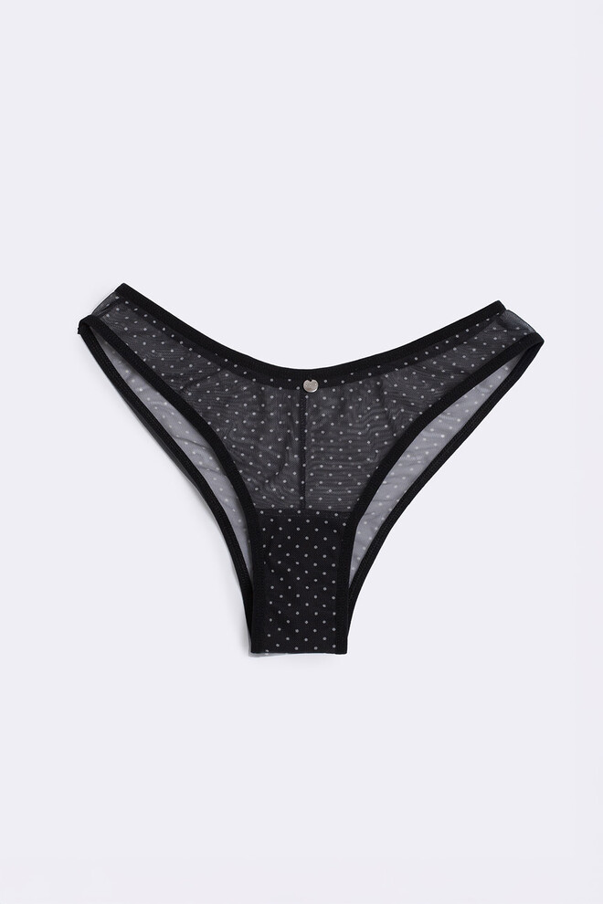 Бразиліана з сітки в горошок Glam 2239/40 Giulia (black dots), чорний Бразиліана з сітки в горошок Glam 2239/40 Giulia (black dots), чорний