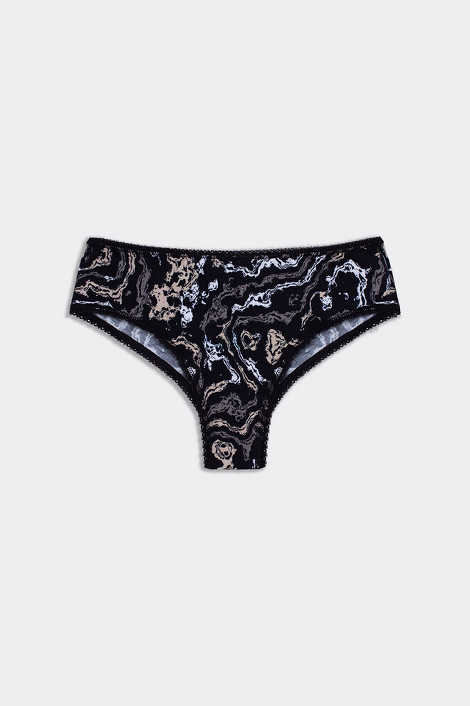 Кольорові трусики бразиліана JOLLY PRINTS 2232/60 Giulia (abstract print), чорний