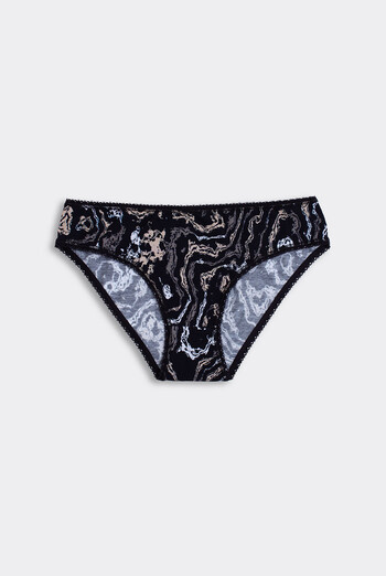 Кольорові трусики сліпи JOLLY PRINTS 2301/60 Giulia (abstract print), чорний