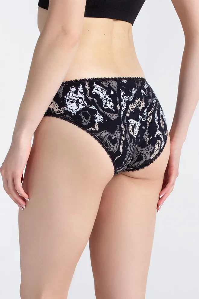 Кольорові трусики сліпи JOLLY PRINTS 2301/60 Giulia (abstract print), чорний