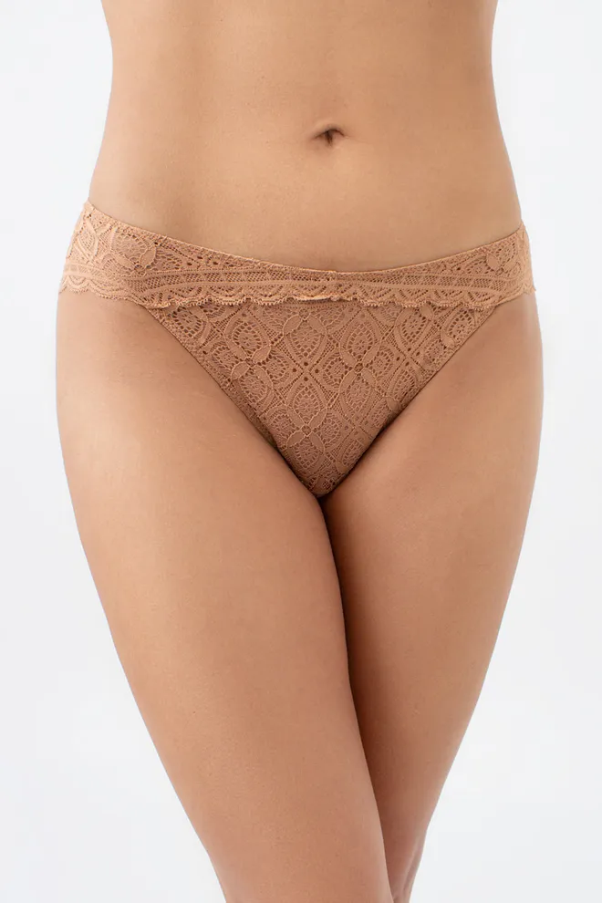 Мереживні трусики сліпи MARCIA 2313/31 Giulia (macchiato), бежевий