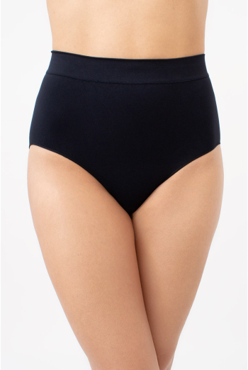 Бесшовные трусики Midi briefs color Giulia (black), чёрный