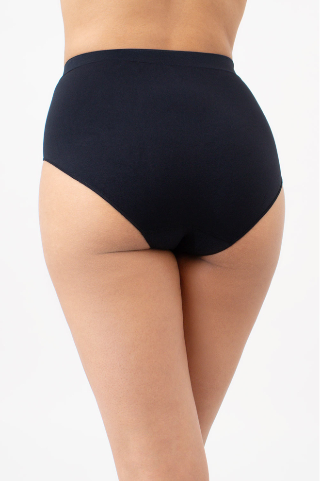 Бесшовные трусики Midi briefs color Giulia (black), чёрный