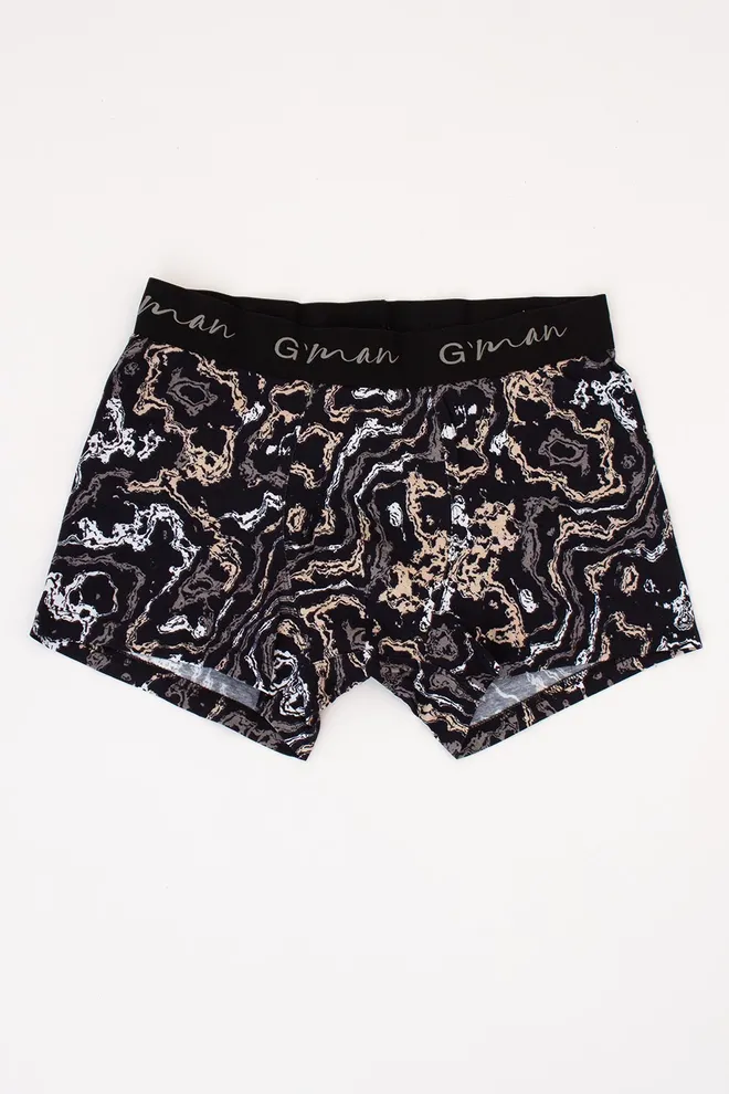 Труси боксери принтовані G-MAN PRINT 20405/60 Giulia (abstract print), чорний