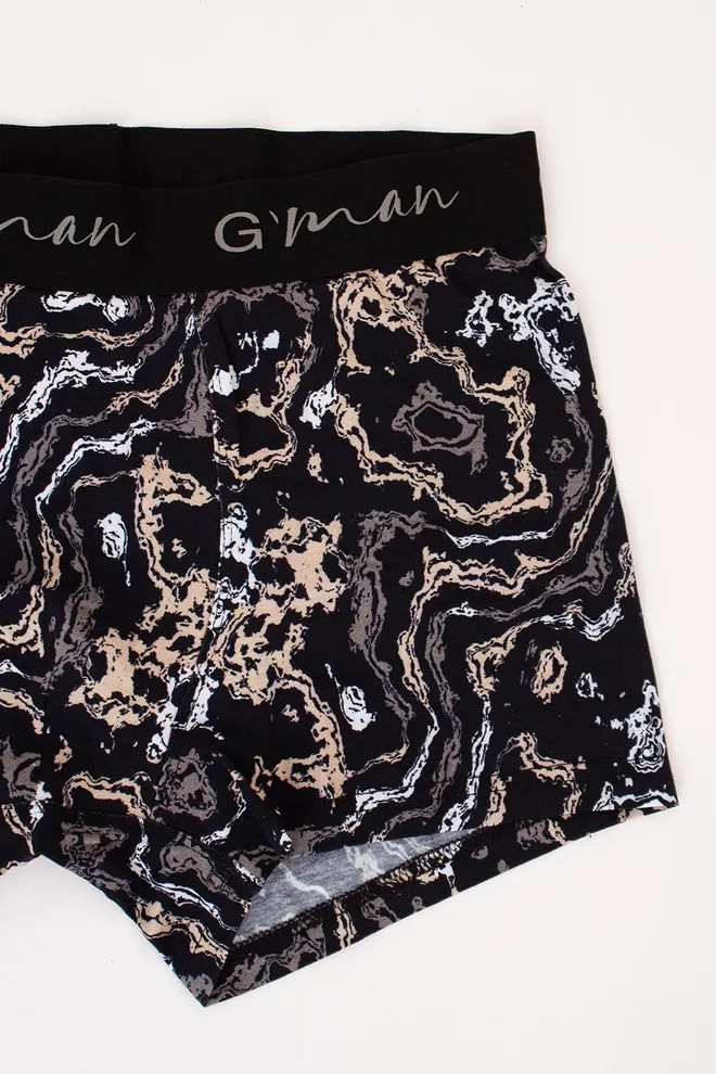 Труси боксери принтовані G-MAN PRINT 20405/60 Giulia (abstract print), чорний