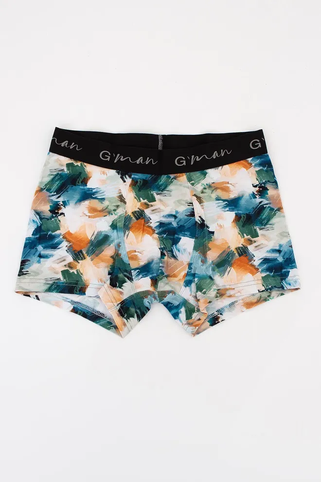 Труси боксери принтовані G-MAN PRINT 20405/60 Giulia (watercolor pattern), блакитний