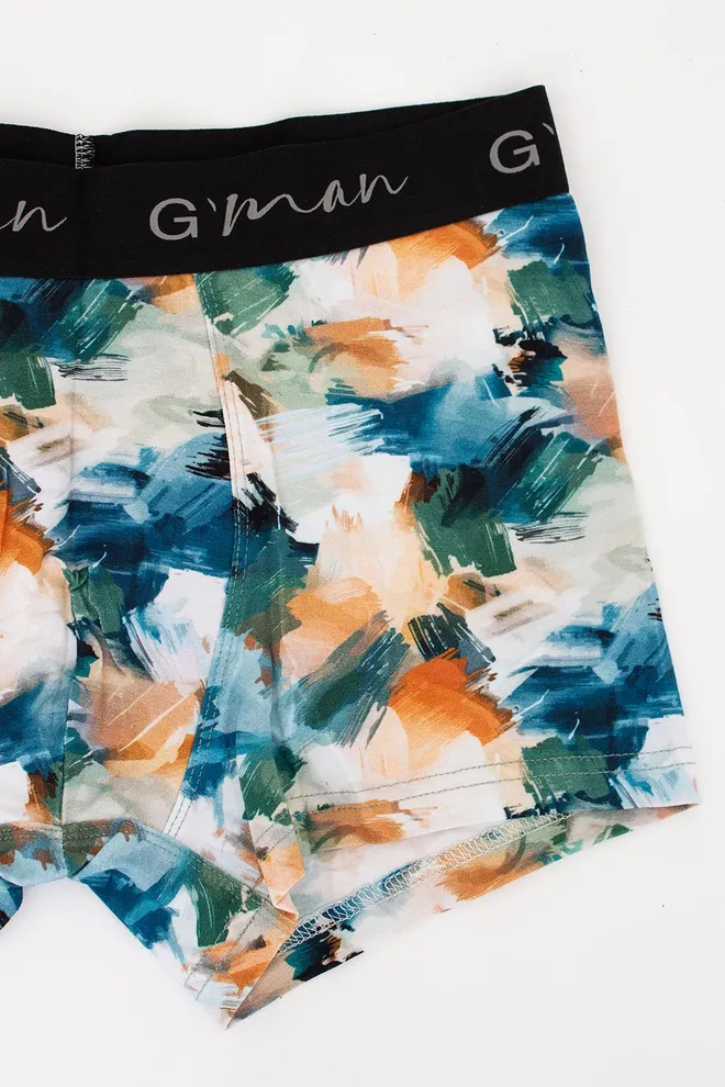 Труси боксери принтовані G-MAN PRINT 20405/60 Giulia (watercolor pattern), блакитний