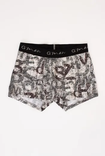 Трусы боксеры принтованные G-MAN PRINT 20405/60 Giulia (white/letter print), белый