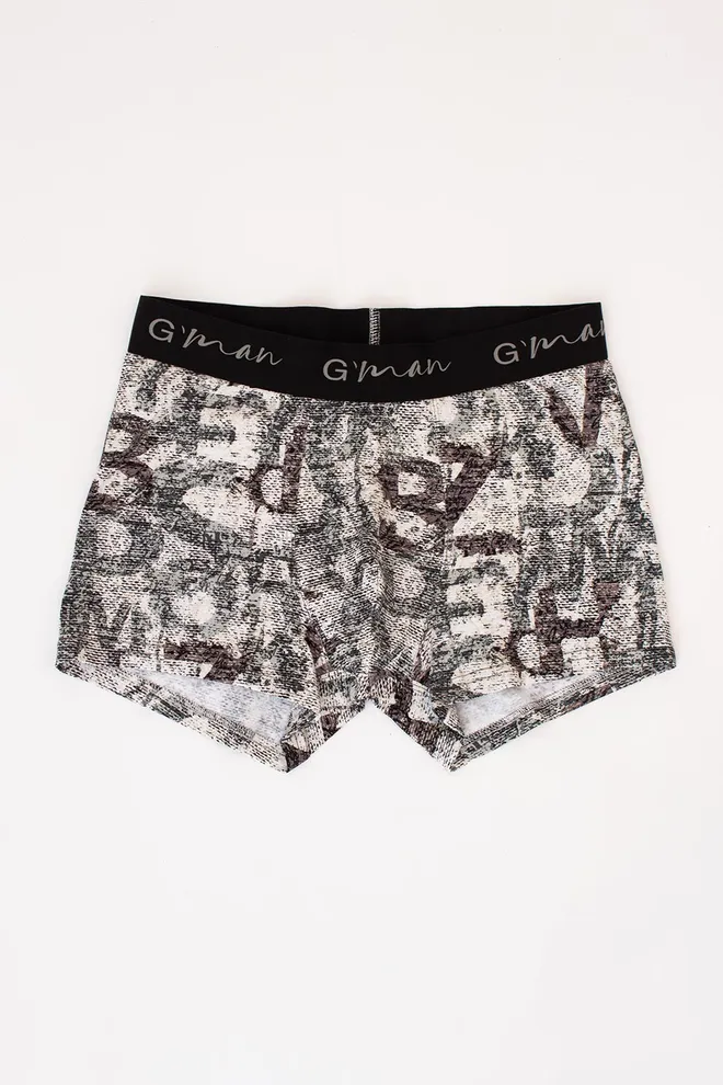 Труси боксери принтовані G-MAN PRINT 20405/60 Giulia (white/letter print), білий