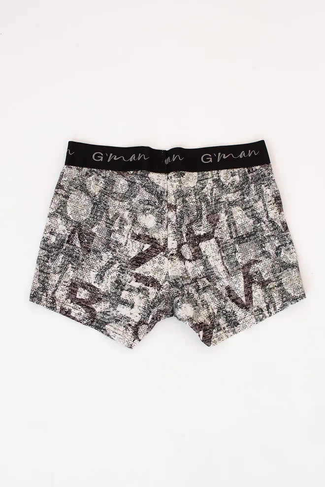 Труси боксери принтовані G-MAN PRINT 20405/60 Giulia (white/letter print), білий