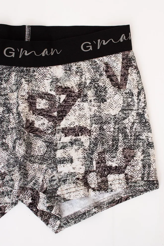 Труси боксери принтовані G-MAN PRINT 20405/60 Giulia (white/letter print), білий