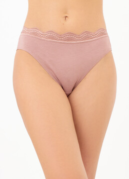 Труси бразиліана з мереживною вставкою BASIC CHIC 2236/61 Giulia (mokko), коричневий