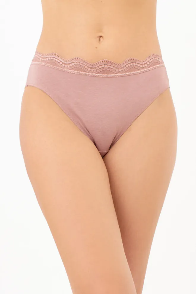 Труси бразиліана з мереживною вставкою BASIC CHIC 2236/61 Giulia (mokko), коричневий