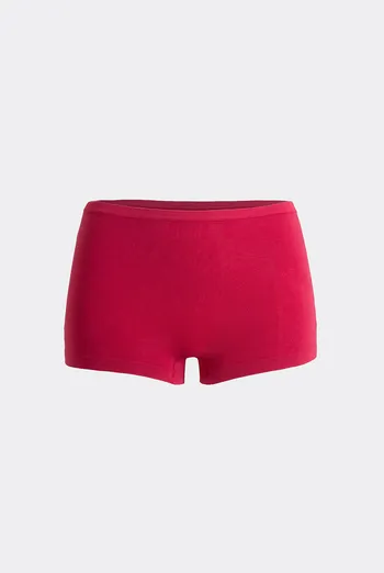 Женские трусы-шорты бесшовные BOXER BRIEFS COLOR Giulia (winterberry), красный