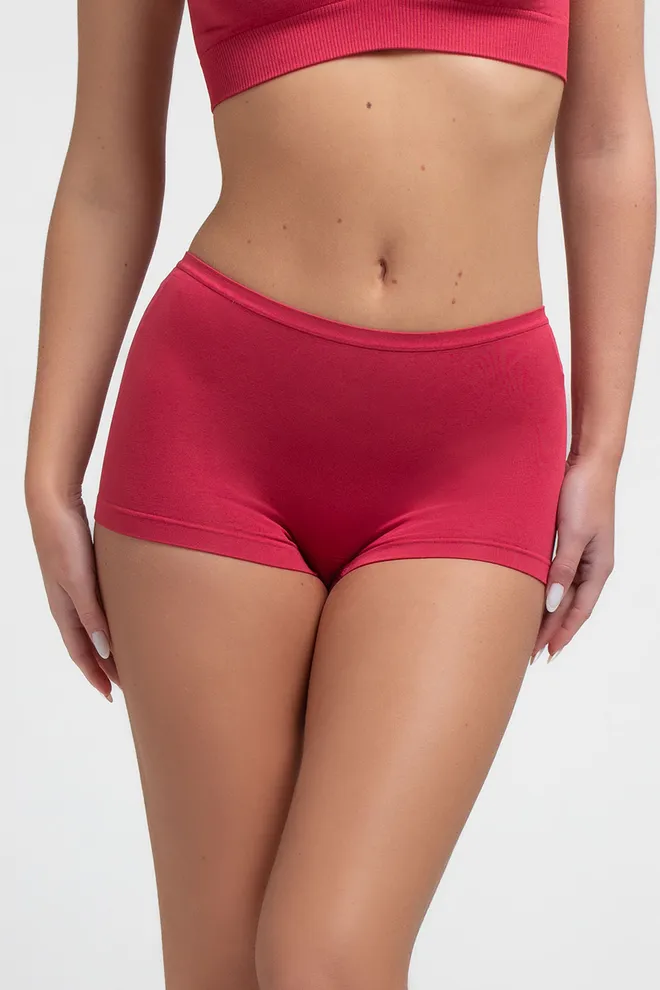 Жіночі труси-шорти безшовні BOXER BRIEFS COLOR Giulia (winterberry), червоний