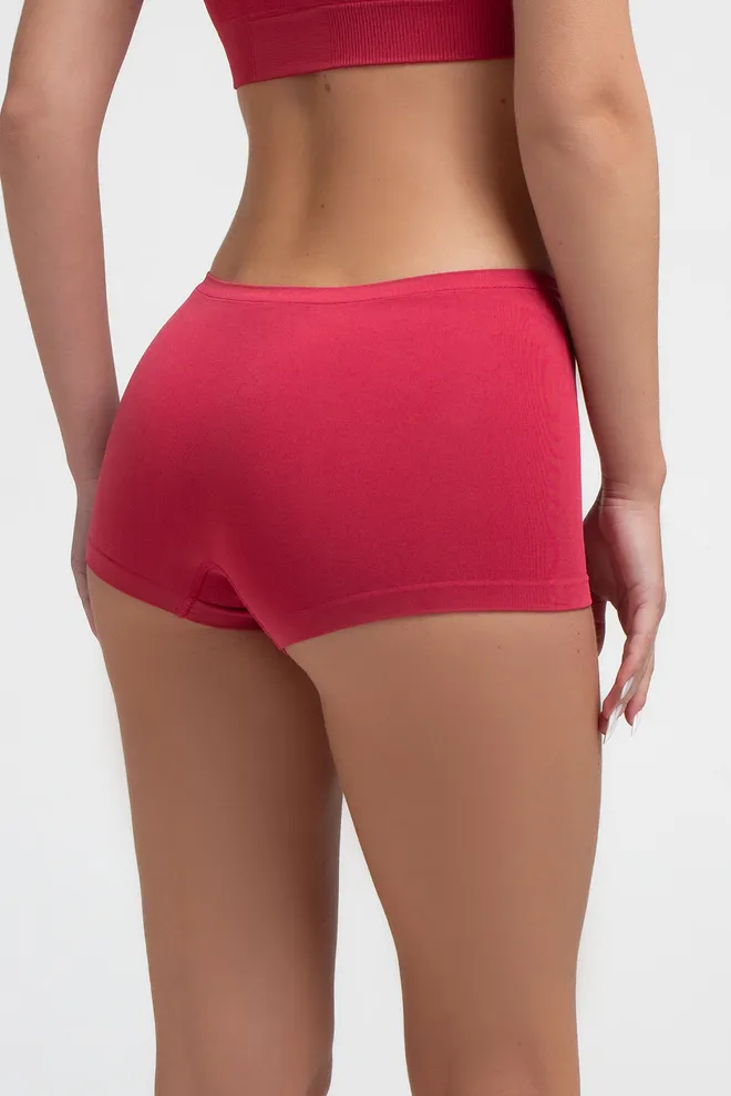 Жіночі труси-шорти безшовні BOXER BRIEFS COLOR Giulia (winterberry), червоний