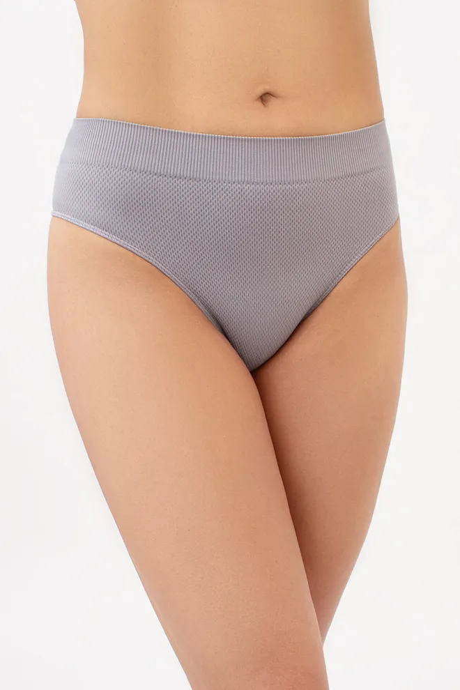 Трусики бразилиана с зернистой текстурой BRASILIAN BRIEFS GRAIN Giulia (griffin), серый