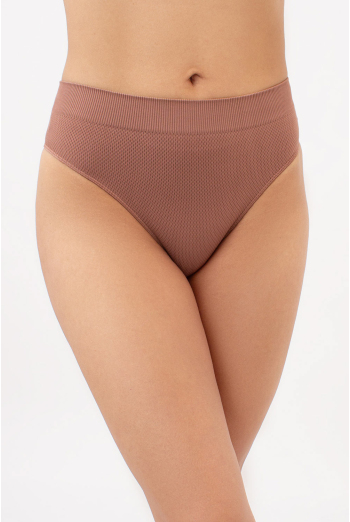 Трусики бразилиана с зернистой текстурой BRASILIAN BRIEFS GRAIN Giulia (mokko), коричневый