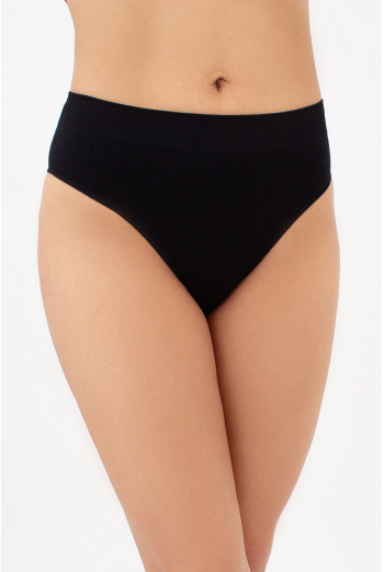 Трусики бразиліана з фактурним візерунком косичка BRASILIAN BRIEFS BRAID Giulia (black), чорний Трусики бразиліана з фактурним візерунком косичка BRASILIAN BRIEFS BRAID Giulia (black), чорний