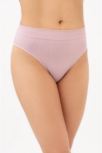 Трусики бразилиана с фактурным узором косичка BRASILIAN BRIEFS BRAID Giulia (burnished lilac), розовый