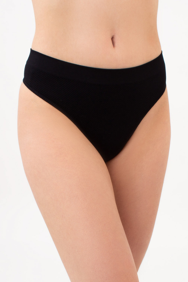 Трусики стринги с зернистой текстурой STRING BRIEFS GRAIN Giulia (black), черный