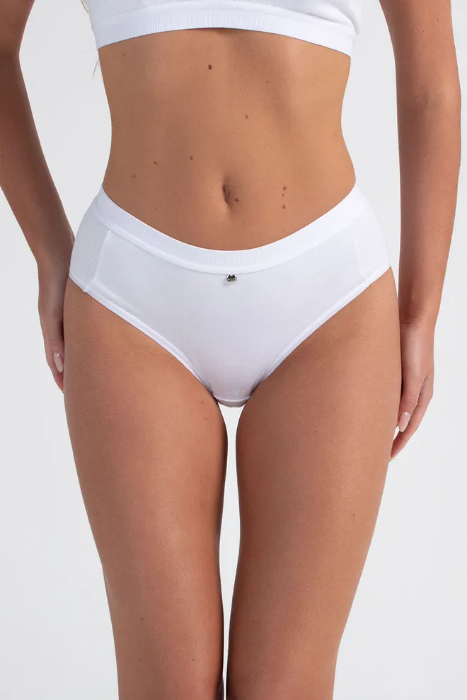 Трусики сліпи в рубчик URBAN RIB 2319/60 Giulia (white), білий