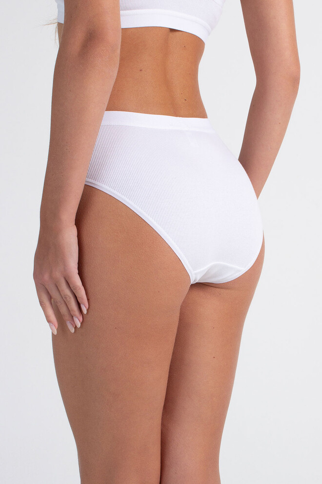 Трусики сліпи в рубчик URBAN RIB 2319/60 Giulia (white), білий