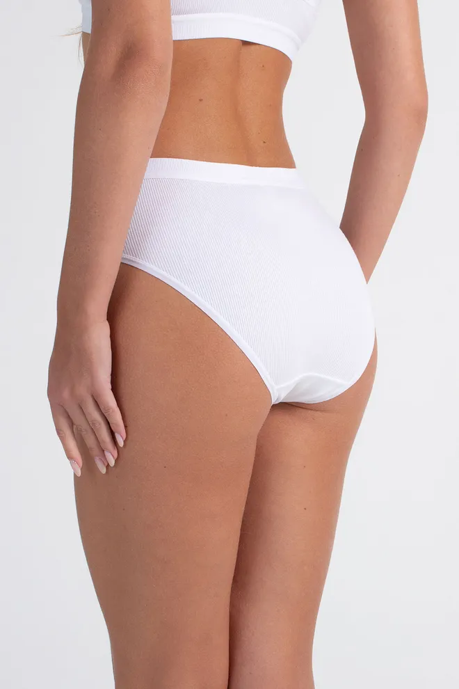 Трусики сліпи в рубчик URBAN RIB 2319/60 Giulia (white), білий