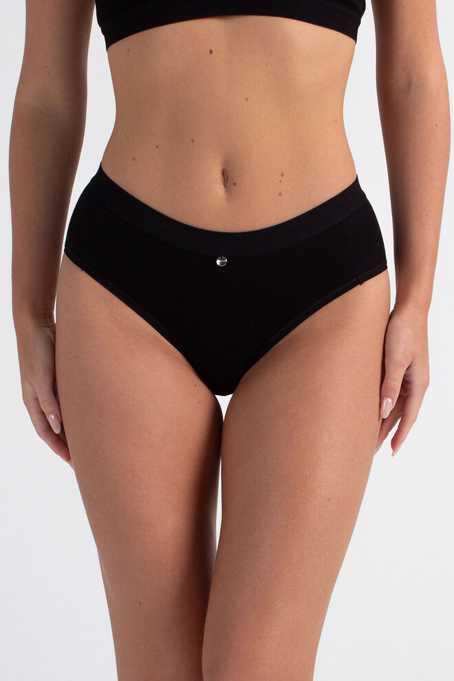 Трусики сліпи в рубчик URBAN RIB 2319/60 Giulia (black), чорний